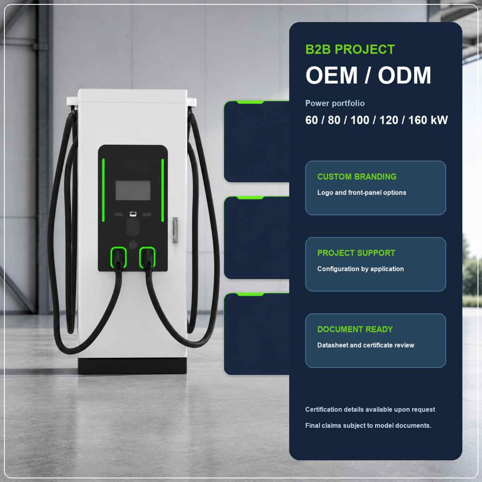 100kW 120kW 160kW Floor Mounted DC Fast Charger EV Charging Station - Smart, Networked and Payment-Ready DC Charger