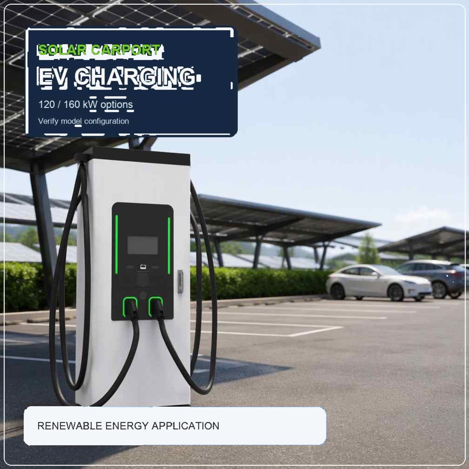 80kW 120kW 160kW Commercial DC Floor Standing EV Fast Charger CCS2 - Built for Demanding Commercial Outdoor Duty