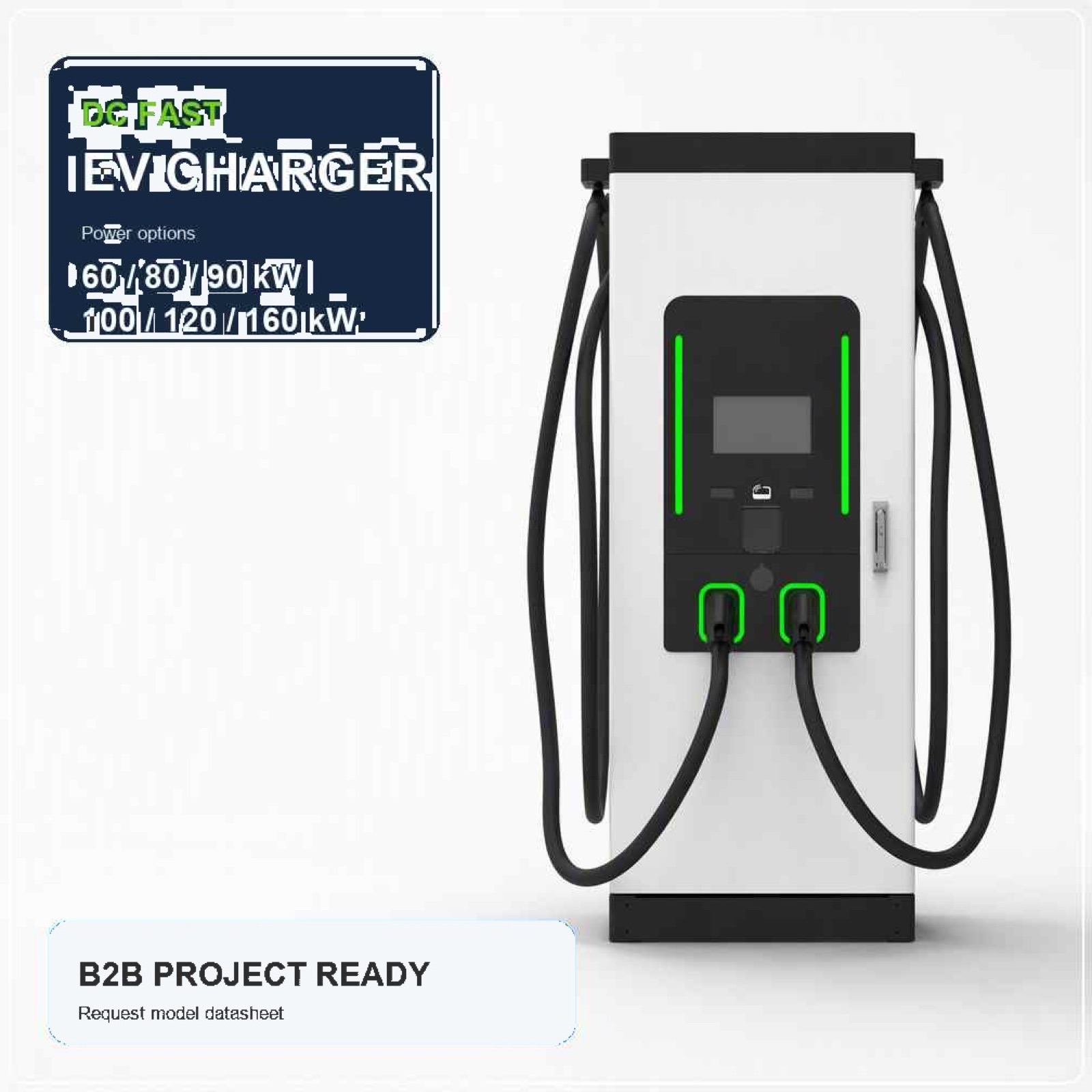 MIDA 90kW 100kW DC Floor Standing EV Charger OCPP Public Charging - Flexible 90kW-100kW Floor-Standing Power
