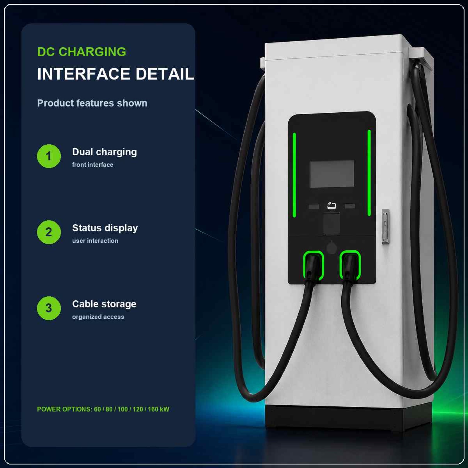 80kW 90kW 120kW Floor Mounted DC Fast Charger EV Charging Station - Safety, Compliance and Long Service Life