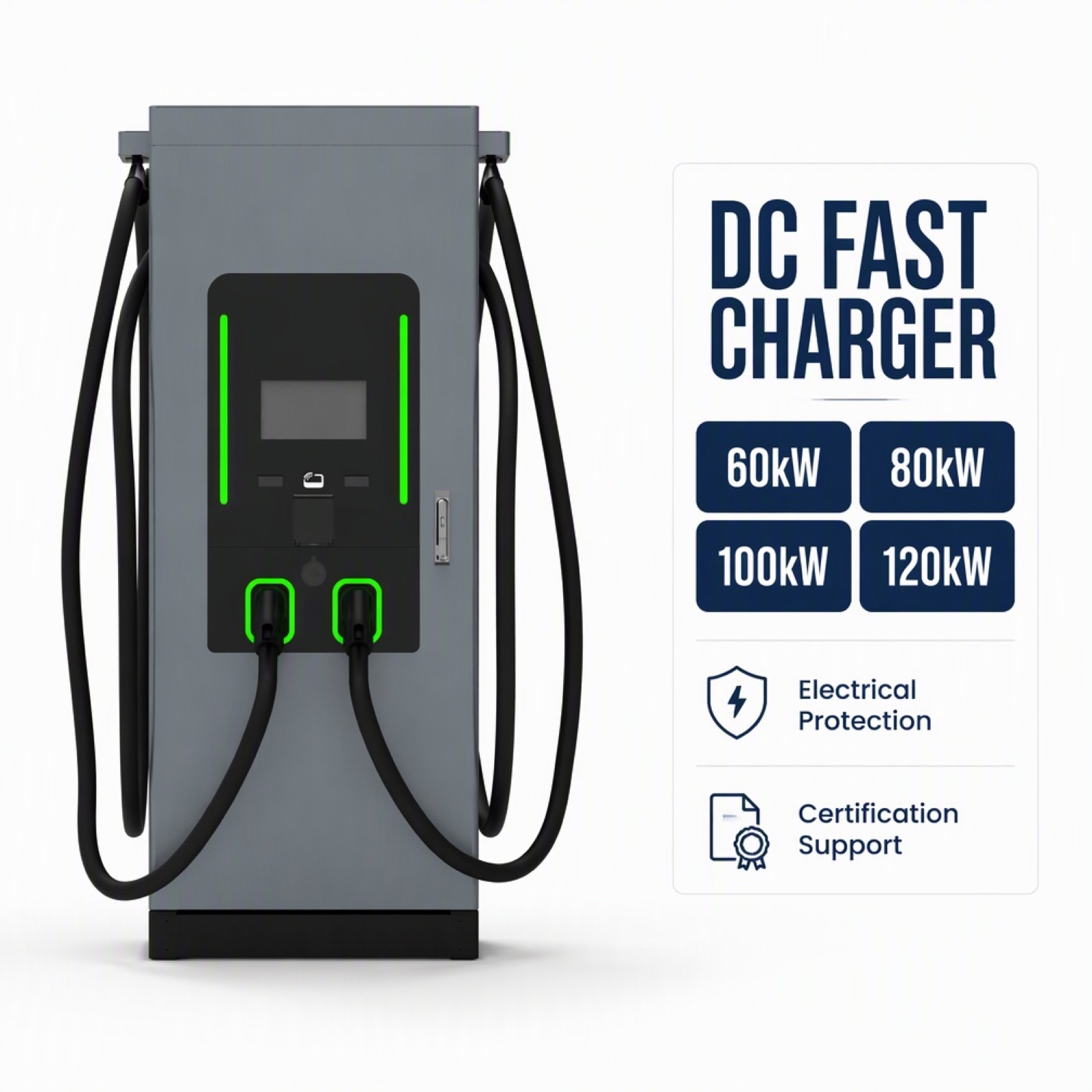 60kW 80kW 100kW Off Grid DC DC Photovoltaic EV Charging Station - Solar PV DC-DC Direct Charging Efficiency