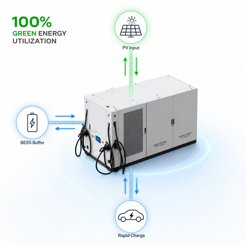 200kWh 120kW Energy Storage EV Charging System Solar Generation For Microgrid Transportation Infrastructure Deployment - Off-Grid, Microgrid and Fleet Ready