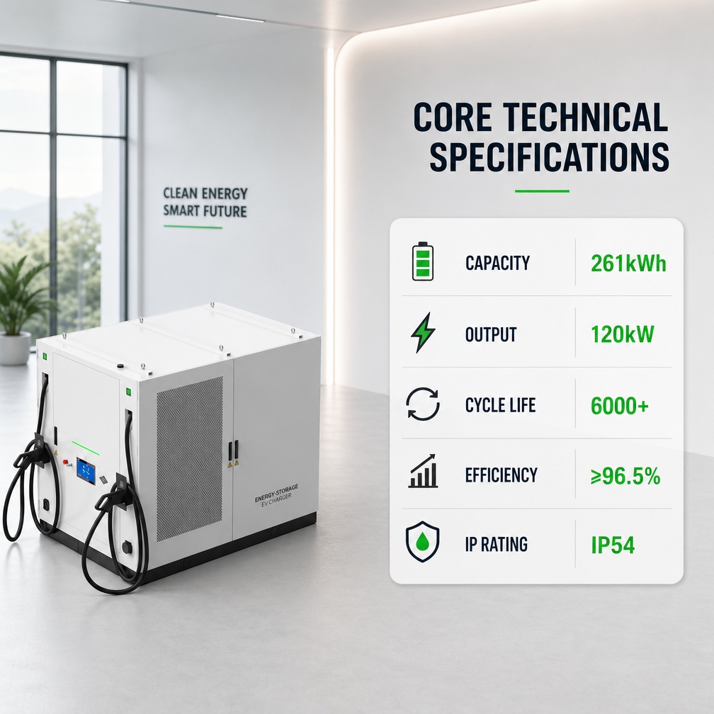 200kWh 120kW CCS2 Direct Current Fast Charging Station Solar Storage Commercial Vehicle Infrastructure Projects - Peak Shaving and Demand-Charge Reduction