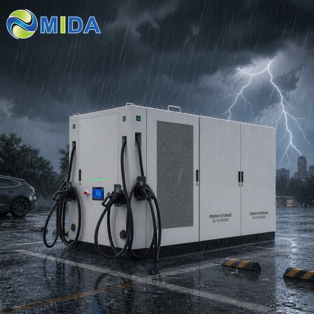 Integrated BESS Battery Storage EV Charging Energy System Solar 960kWh 420kW Utility Deployment - LFP Battery Safety and Long Cycle Life