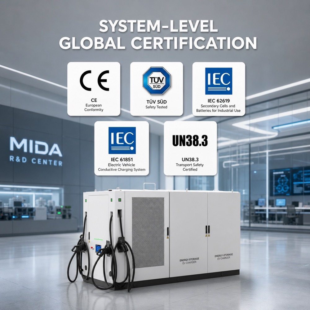Solar Plus Storage BESS EV Charging Microgrid System Battery 232kWh 120kW Fleet Depot - Modular Scalability and Flexible Deployment