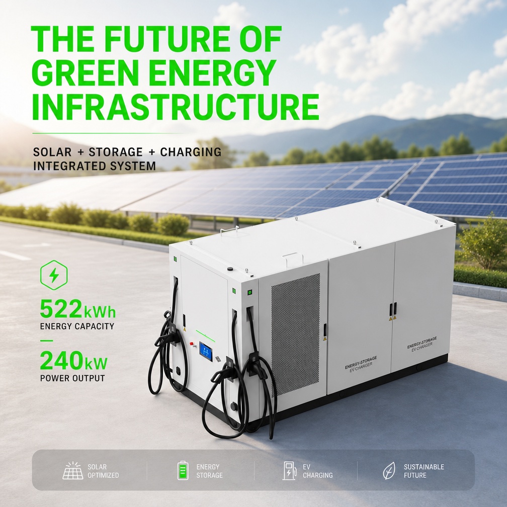 200kWh 120kW Integrated Solar Storage EV Charging Station For Commercial Fleet Infrastructure Deployment Projects - Integrated Solar-Plus-Storage DC Charging