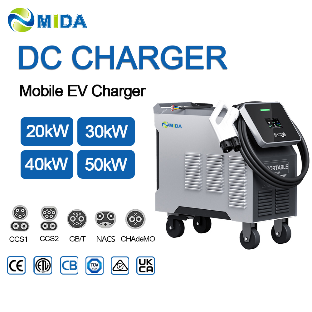 Maisbao 40kW Portable Charger Station CCS2 CHAdeMO Movable DC Fast EV Charging Pile Highway Rescue Emergency - Truly Mobile 20kW-60kW Charging