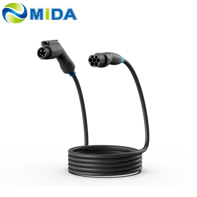 中国 16A 32A タイプ1からタイプ2 EV充電ケーブル工場とメーカー | MIDA