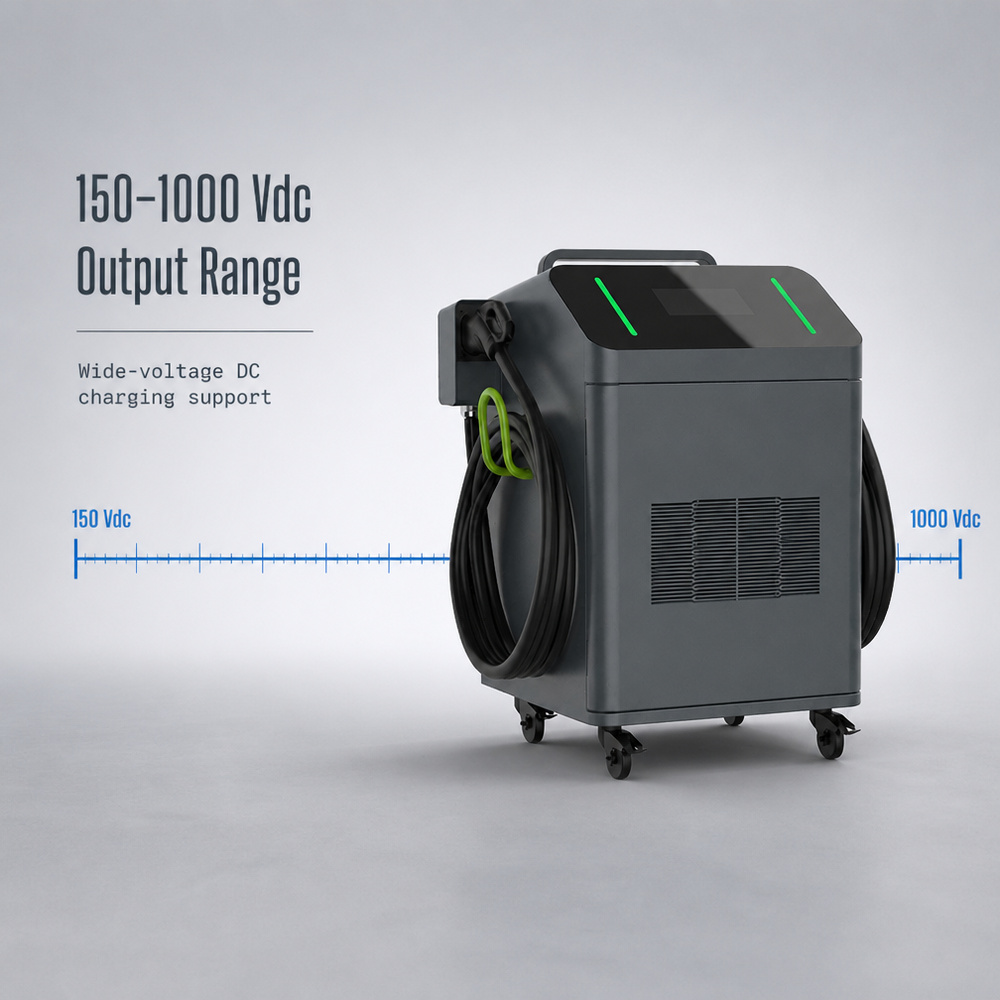 MIDA 120kW Mobile DC Fast Charging Station CCS2 OCPP Portable Trolley EV Charger Commercial Public Parking - Truly Mobile 20kW-60kW Charging