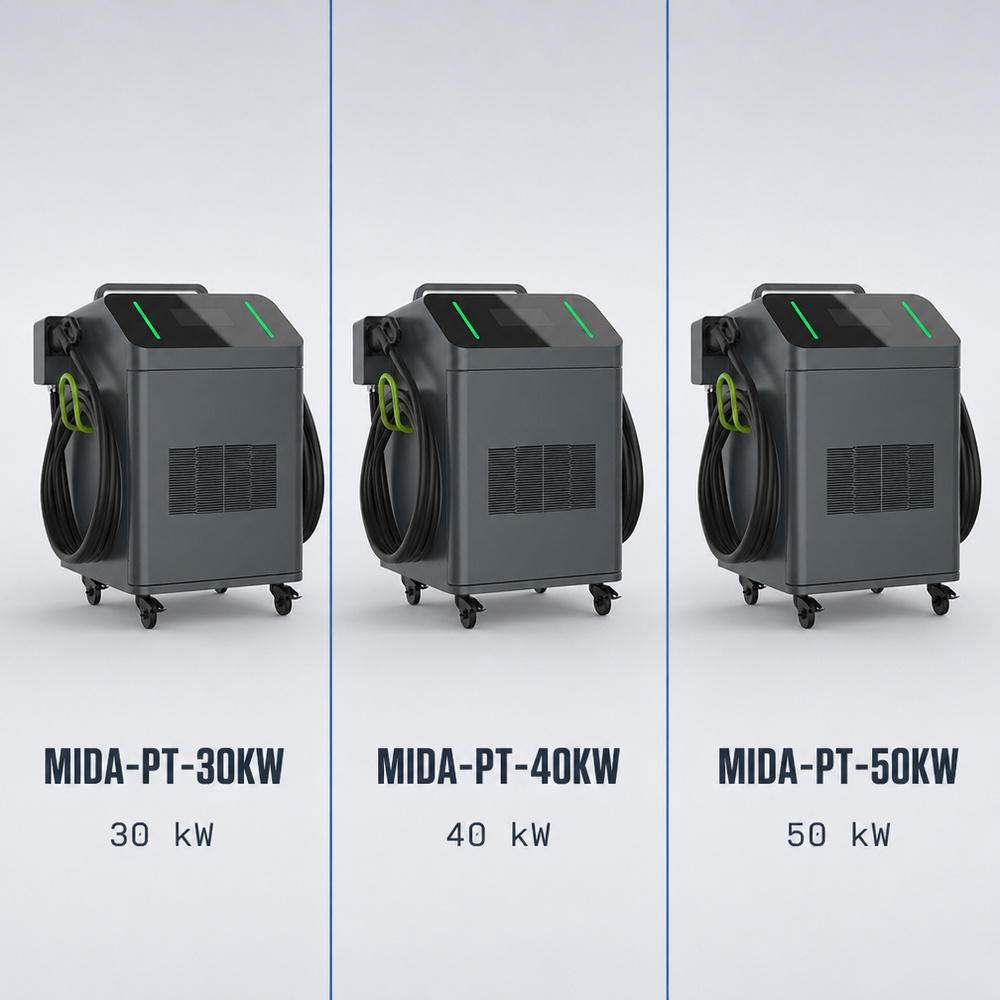 MIDA 20kW 30kW 40kW Mobile DC Fast Charger CCS2 Portable EV Charging Station Smart App OCPP For Commercial - Smart Control and Multi-Standard