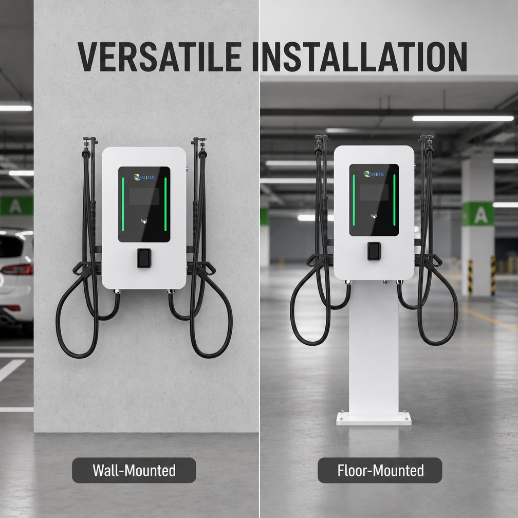 Heavy Duty 40kw 60kw 80kw DC EV Fast Charging Pile For Parking Lot Commercial Use - Built for Demanding Commercial Duty
