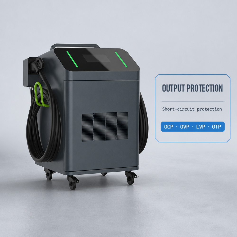 MIDA 60kW Mobile DC Fast Charging Station CCS2 CHAdeMO Wheeled Portable EV Charger For Public Fleet Depot - Truly Mobile 20kW-60kW Charging