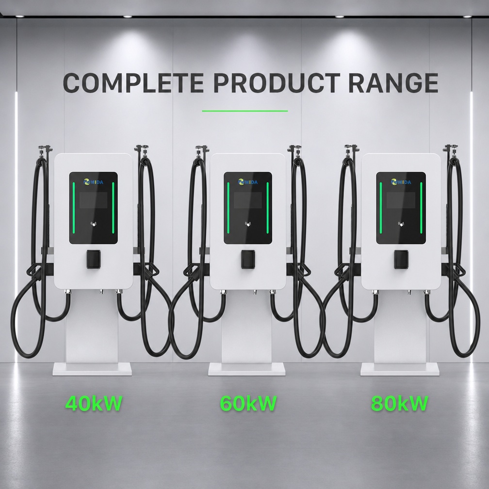 Outdoor IP54 60kw 80kw Pillar DC Fast Charger Station Level 3 Commercial EV Charging Pile - Built for Demanding Commercial Duty