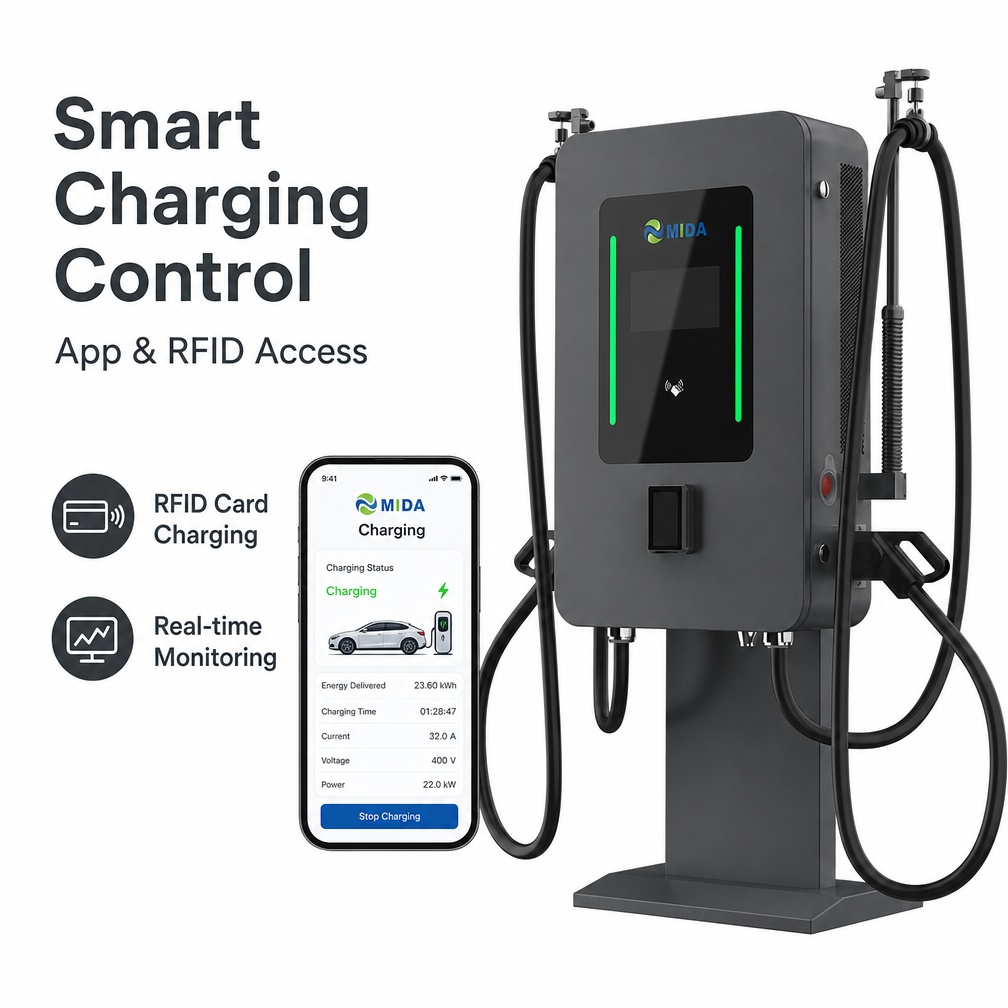 Professional 60kw 80kw Pillar Type DC EV Fast Charging Station With CCS1 CCS2 Connectors Floor - Built for Demanding Commercial Duty