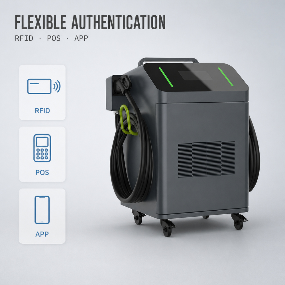 MIDA 20kW 40kW Portable DC Charger CCS2 V2G Solar Compatible Mobile EV Charging Station Off Grid Remote - Smart Control and Multi-Standard