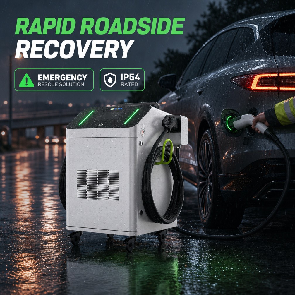 Flexible 40kW 50kW 60kW Mobile DC Fast Charger CCS2 OCPP Portable EV Charging Station Fleet - Truly Mobile 20kW-60kW Charging