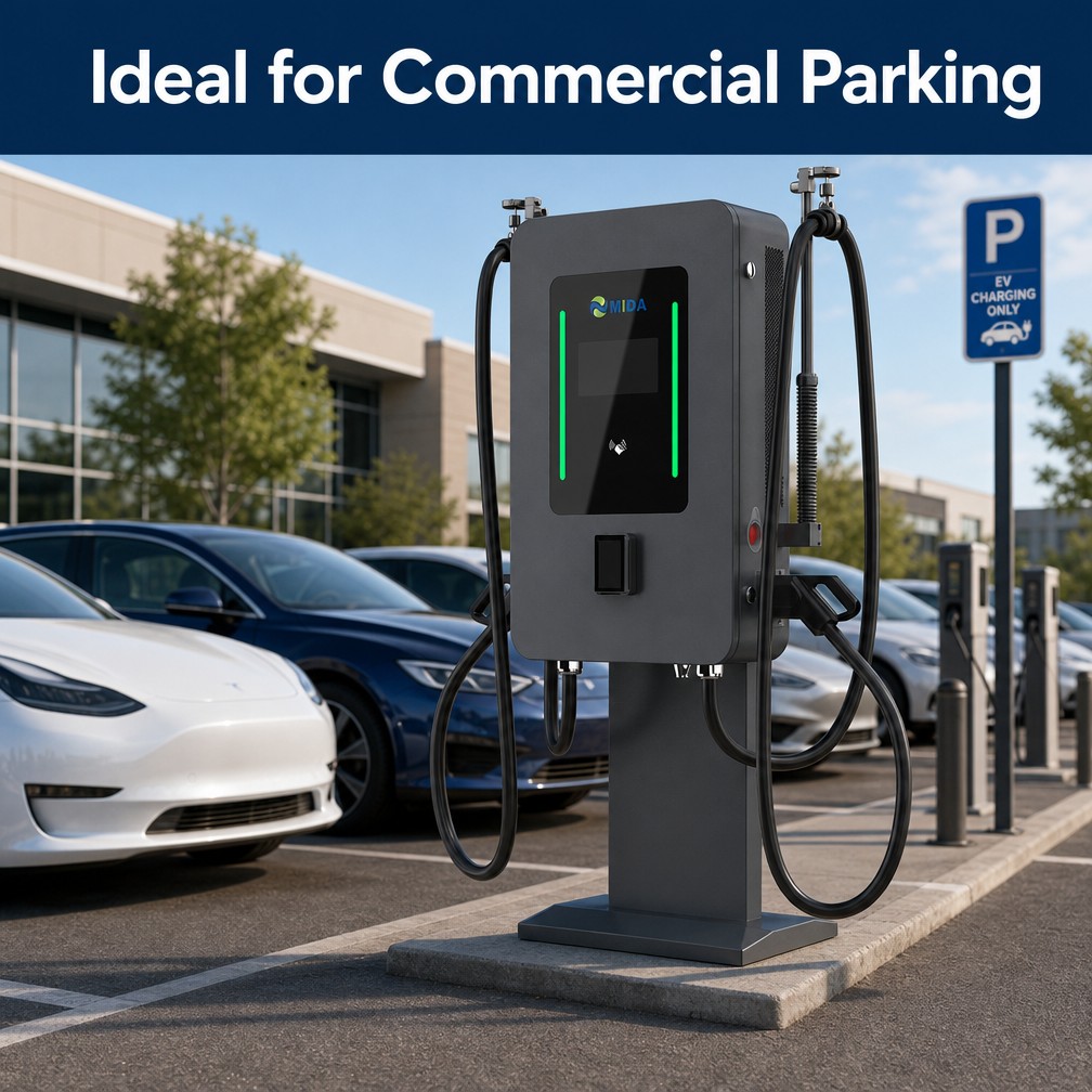 Robust 40kw 60kw 80kw Stand Column DC Fast EV Charger For Outdoor Commercial Use Floor - Smart, Networked and Payment-Ready