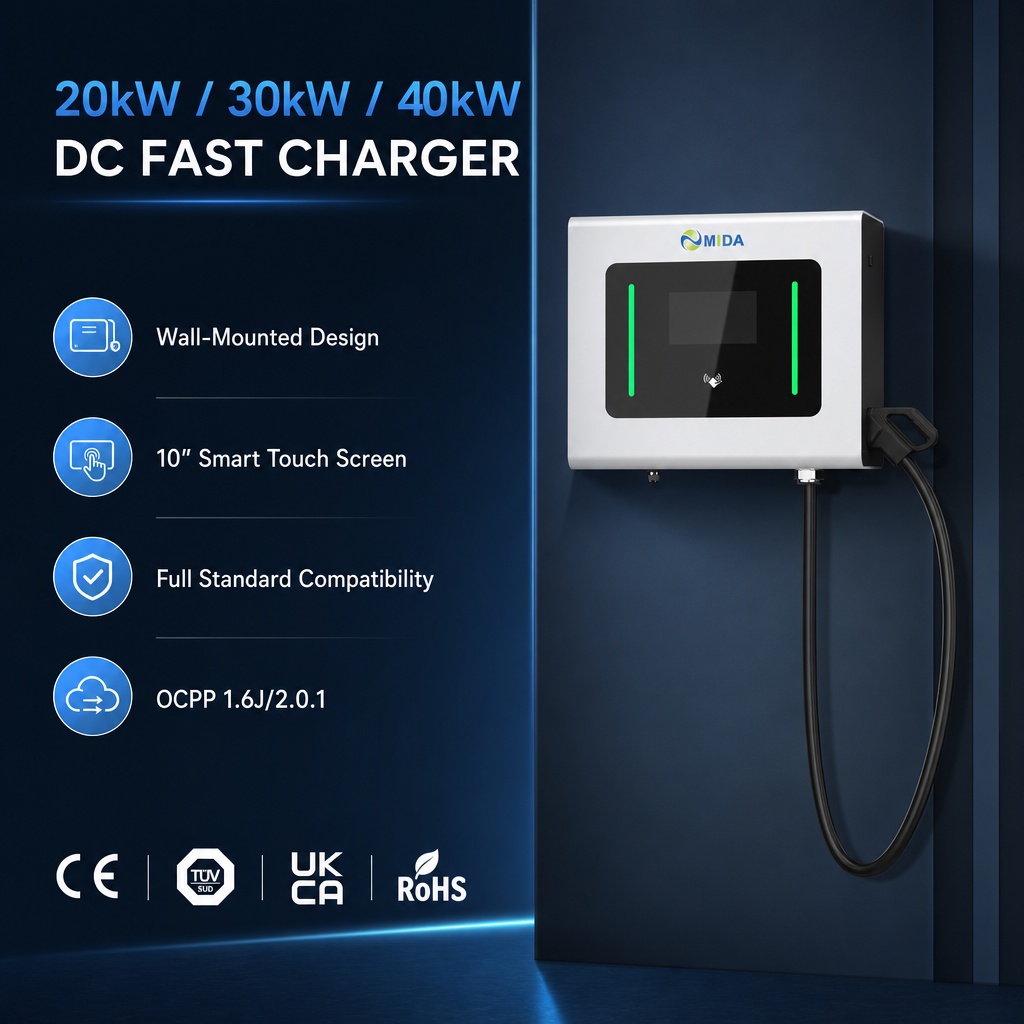 Commercial Electric Car Fast Charger Public Charging Hub Wholesale Price Ev Station 30kw Chademo Sic - Selectable 20kW-60kW DC Power