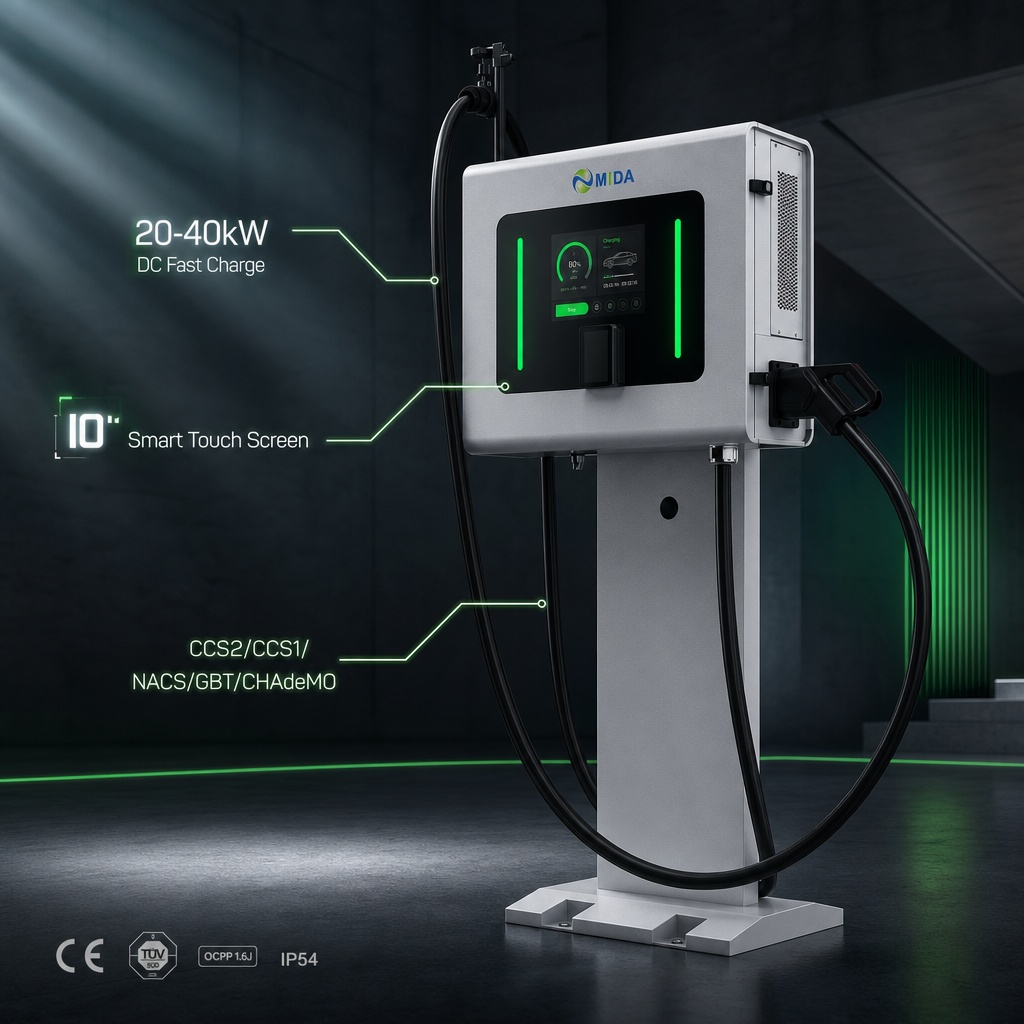 Gbt Dc Fast Charger 30kw 50kw Workplace Charging Solution Rfid App Control Wholesale Price Wallbox Ev - Safe, Compliant and Weatherproof