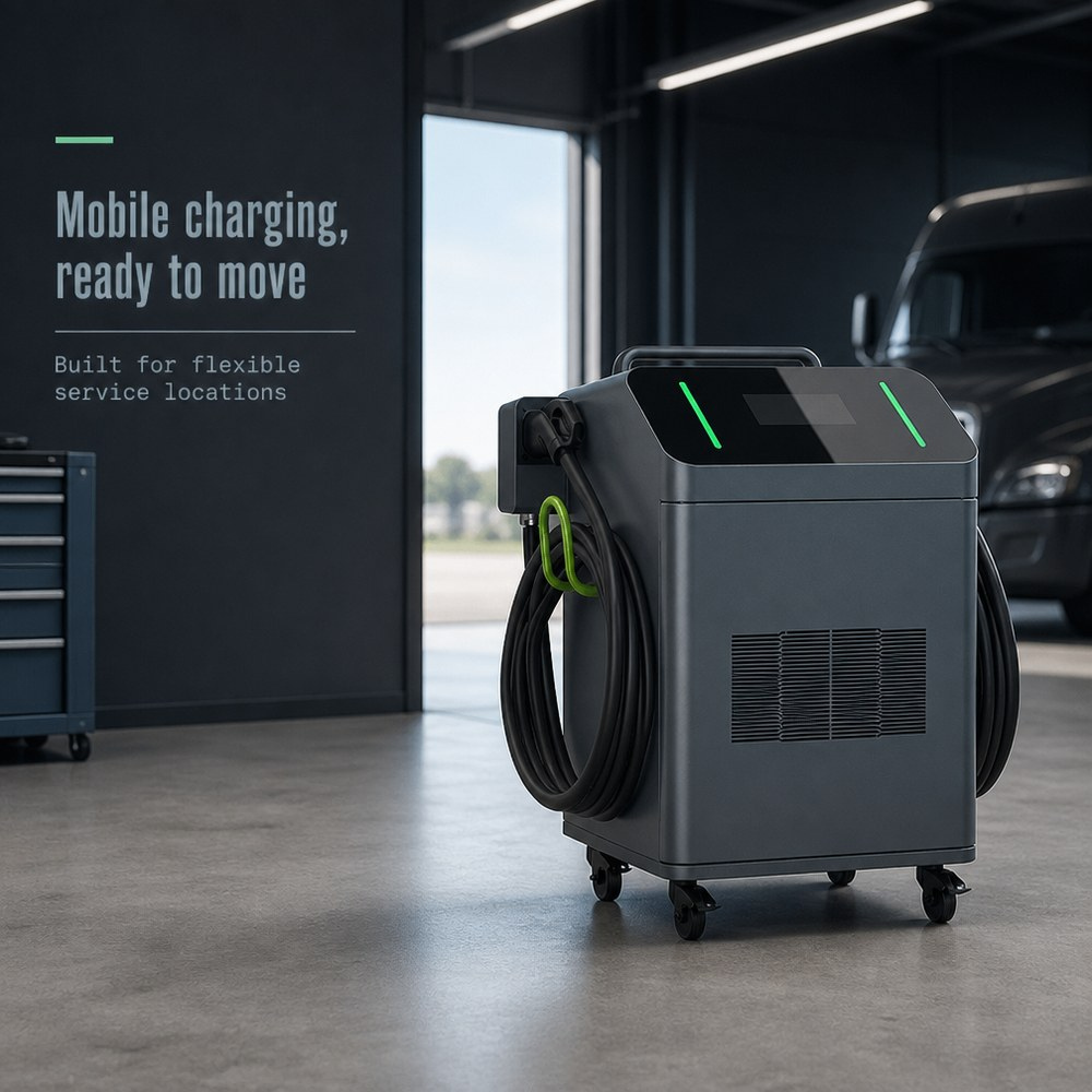 MIDA 20kW 30kW Compact Mobile DC EV Charger CCS1 CCS2 Battery Buffer Portable Charging Station Apartment Use - Smart Control and Multi-Standard