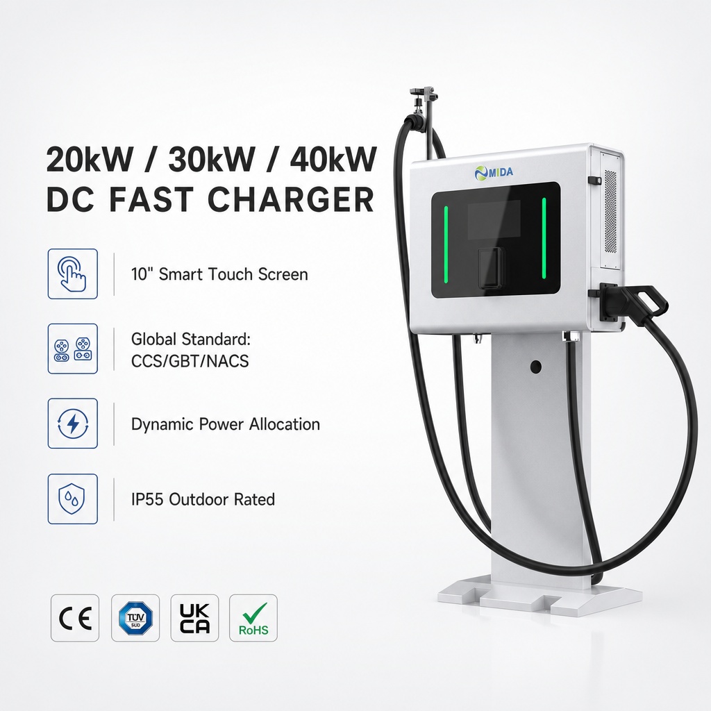 Iso 15118 V2g 30kw 40kw Wholesale Price For Fleet Management Single Gun Wall Mounted Dc Charging Station - Safe, Compliant and Weatherproof