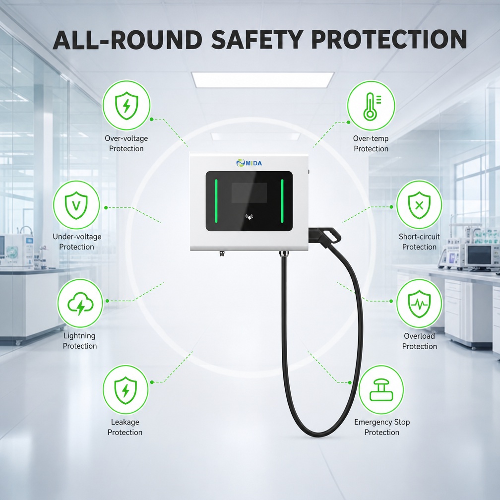 Iso 15118 V2g 30kw 40kw Wholesale Price For Fleet Management Single Gun Wall Mounted Dc Charging Station - SiC Modules for High Efficiency