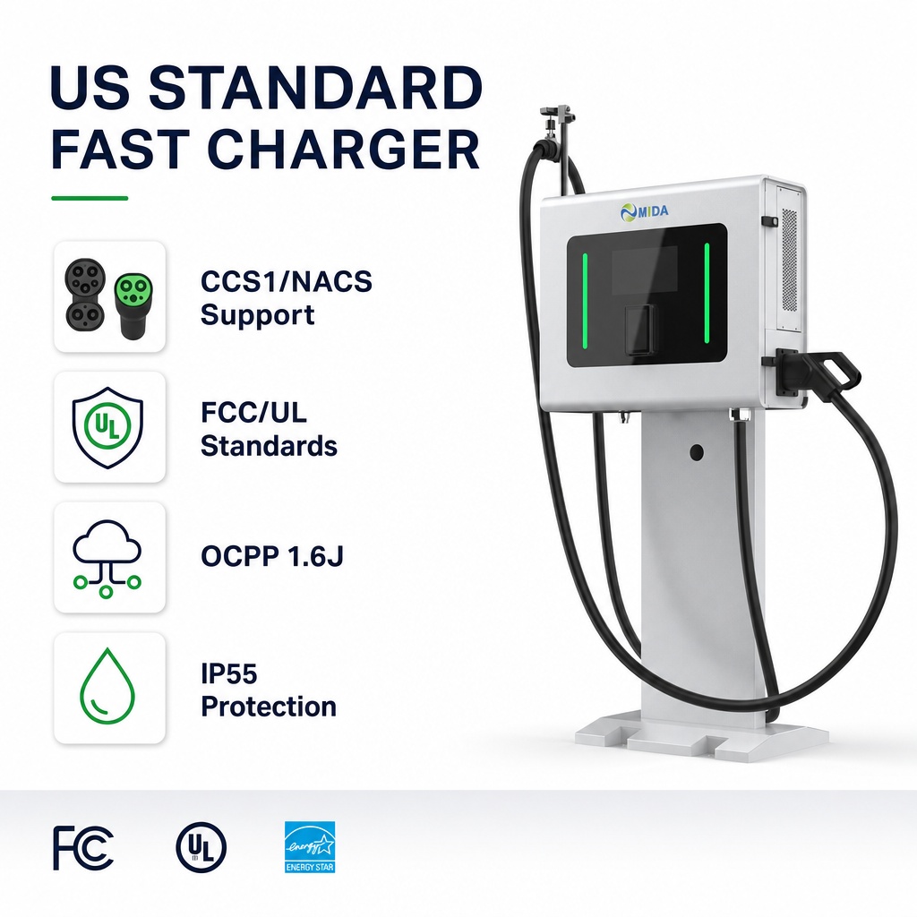 Level 3 Fast Evse Charging Pile 30kw 40kw 50kw DC DC Charger Single Gun Oem Odm Support Ocpp - Smart, Networked and Payment-Ready
