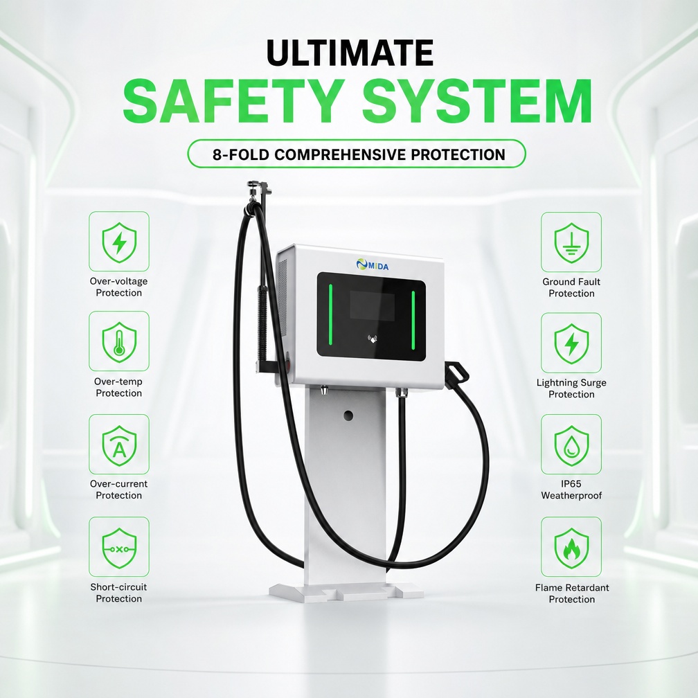 30kW 50kW Ccs1 Iso 15118 V2g Electric Vehicle Charger Public Charging Hub High Efficiency Reliable Level 3 - SiC Modules for High Efficiency