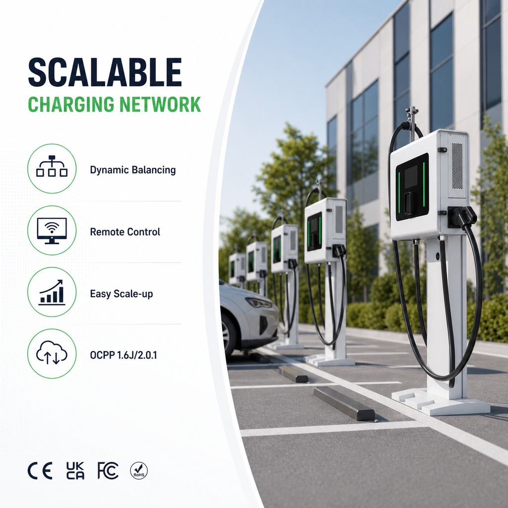 Ocpp 16j 2.01 Single Gun Apartment Complex Use 50kW 60kw Commercial Ev Charging Wallbox Dc Fast - Smart, Networked and Payment-Ready