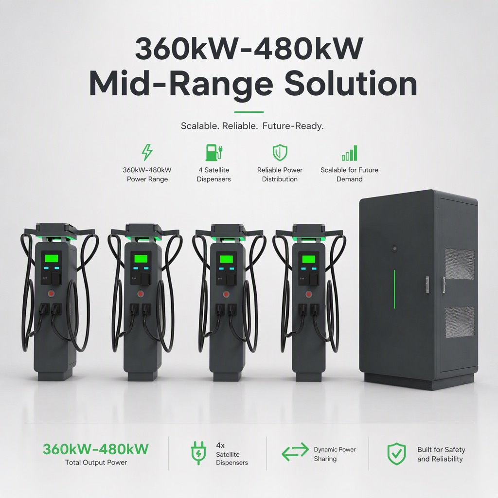Liquid Cooled Split DC Fast Charger 800kW