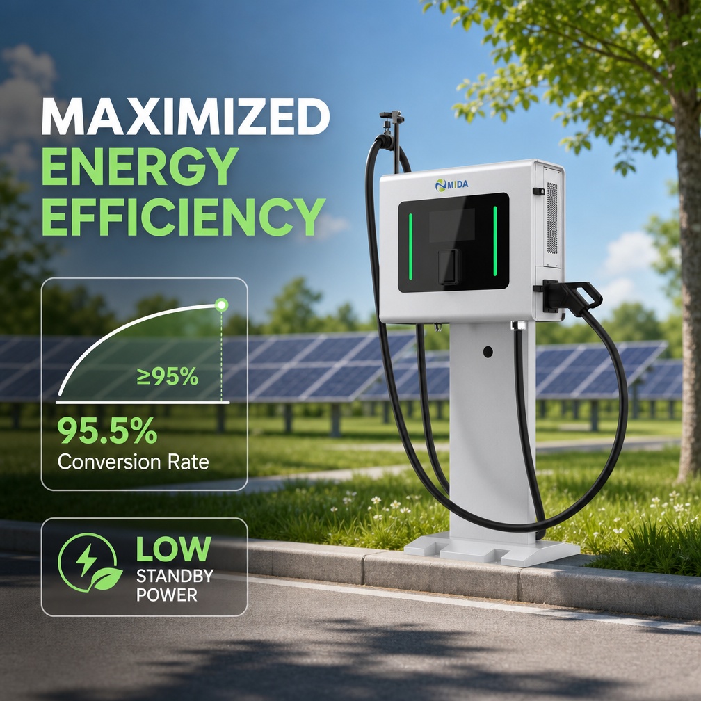 Sic Technology Module High Efficiency Reliable Wallbox Dc Fast Ev Charger Ccs2 Commercial Charging Workplace - Safe, Compliant and Weatherproof
