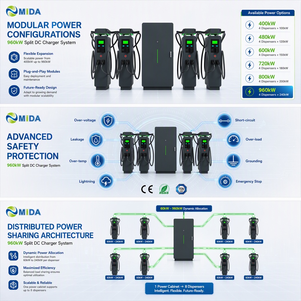 Ultra High Power Split DC Charger 720kW