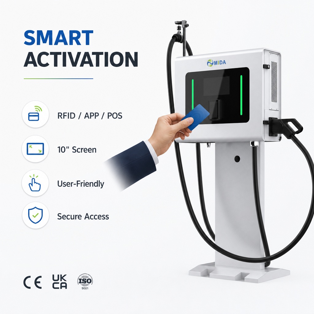 Gbt Dc Fast Charger 30kw 50kw Workplace Charging Solution Rfid App Control Wholesale Price Wallbox Ev - Smart, Networked and Payment-Ready