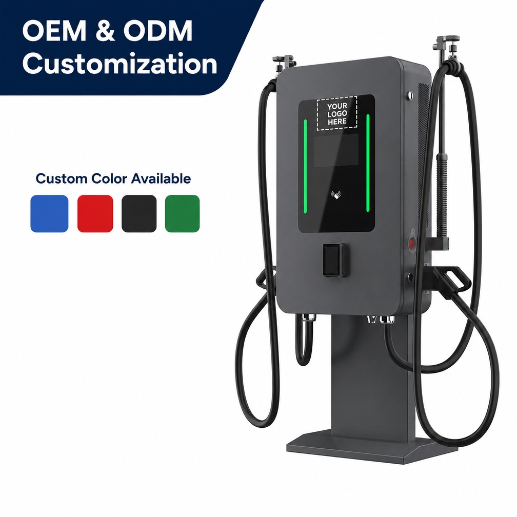 Reliable 60kw 80kw Pillar Type DC EV Fast Charging Pile Floor Mounted Commercial Charging Point - Built for Demanding Commercial Duty