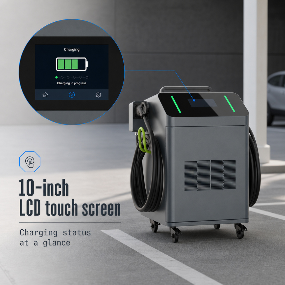 MIDA 40kW 60kW Movable DC Fast Charger CCS2 Smart App Control Portable EV Charging Station Fleet Management - Battery Buffer and Off-Grid Ready